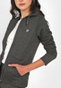 Buzo Con Capota Wilson C/R French Terry Dama 98395 Gris