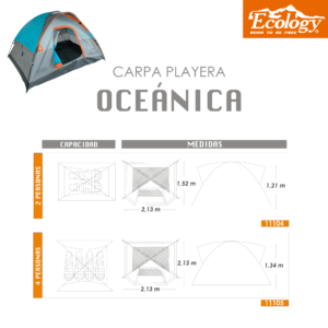 Carpa Ecology Oceánica 2 Personas