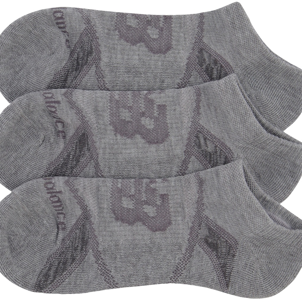 Media Corta Performance No Show 3 Pack Gris