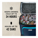 Bolso Termico con ruedas Coleman capacidad 42 latas Azul