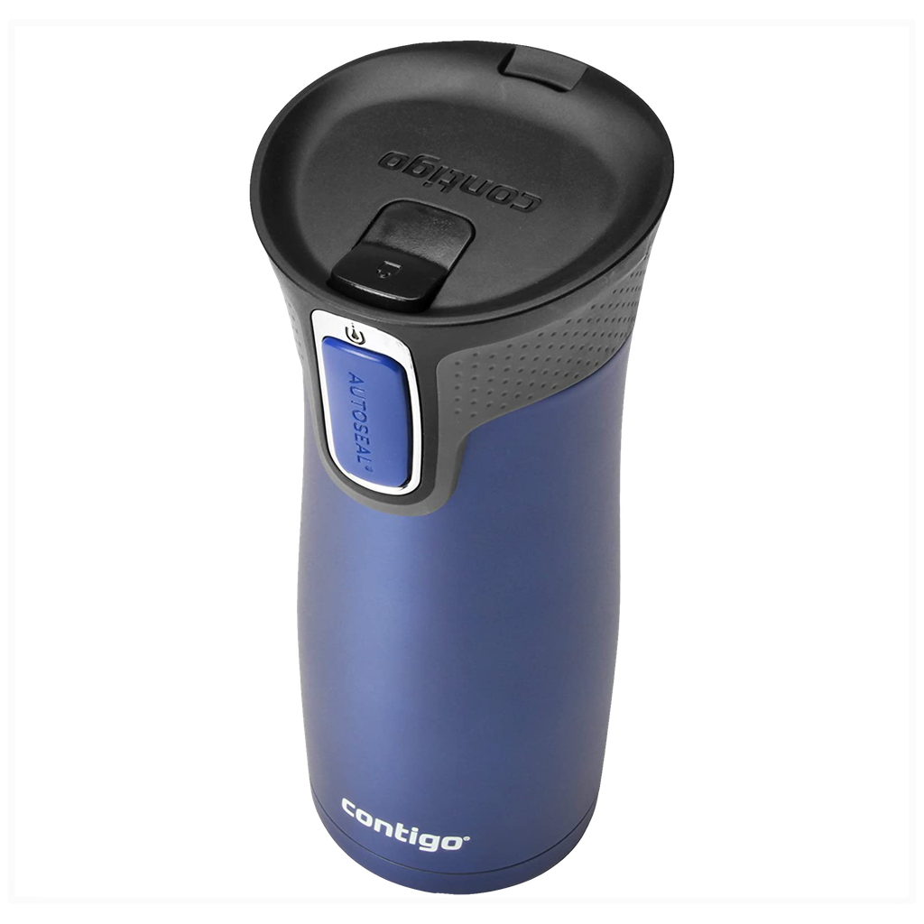 Teorema - Vaso térmico Contigo West Loop 2.0 con capacidad para 473ml.  Cuenta con sistema autoseal que sella automáticamente entre sorbos y botón  de bloqueo 100% a prueba de derrames. Doble pared