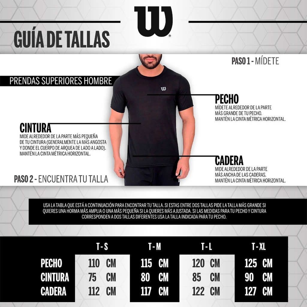 Camiseta Wilson Perforada Caballero 71540 Azul Rey