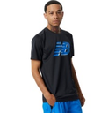 Camiseta de hombre New Balance Graphic Accelerate Short Sleeve Negro