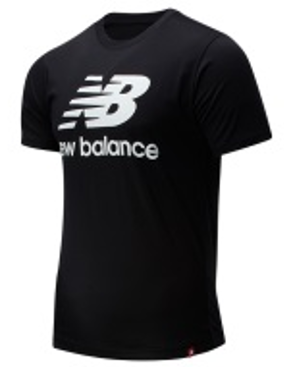 Camiseta de Hombre New Balance Essentials Stacked Logo Tee Negra