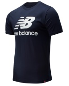 Camiseta de Hombre New Balance Essentials Stacked Logo Tee Azul Marino