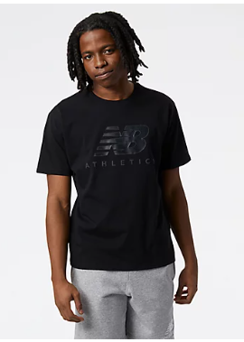 Camiseta de Hombre New Balance Athletics Graphic Logo Negra (Bulto x 8 und)