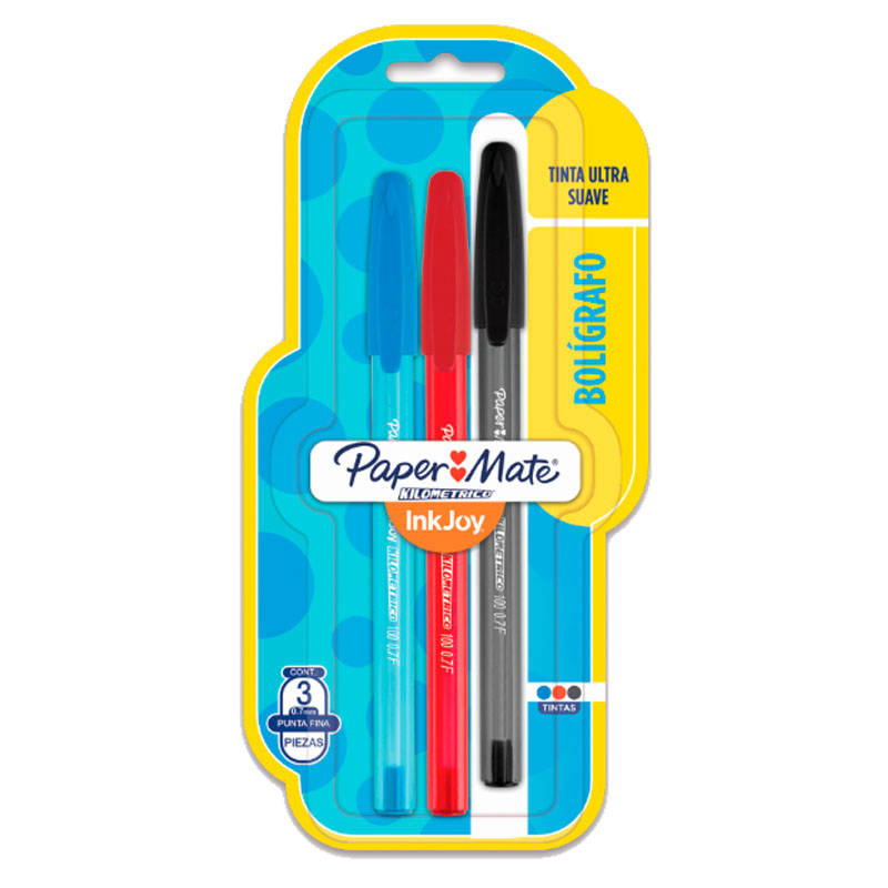 Bolígrafo Kilometrico 100 ST Punta Fina Tx3 Surtido (Negro/Azul/Rojo) (copiar)
