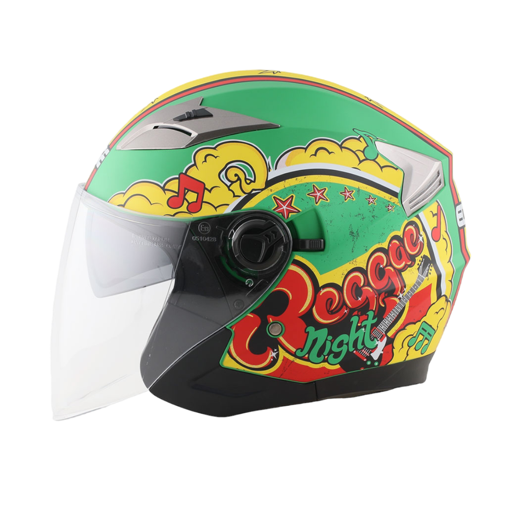 Casco Semi Integral Edge Helmet Jaguar Reggae Doble Visor Ecology Venezuela