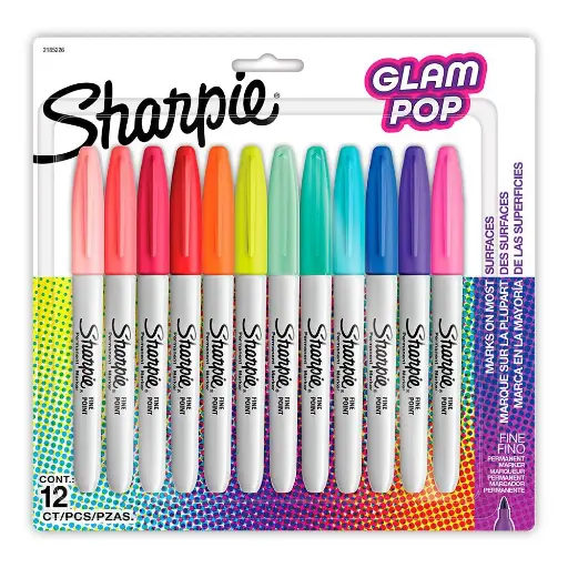 [2185226] Marcadores Sharpie Fine Glam Pop X12